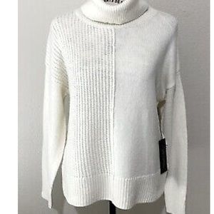 NWT Rachel Zoe Sweater Cream Turtleneck Pullover